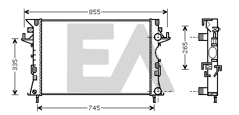 Radiateur, refroidissement du moteur EACLIMA 31R60133