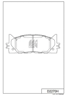 Kit de plaquettes de frein, frein à disque MK Kashiyama D2270H