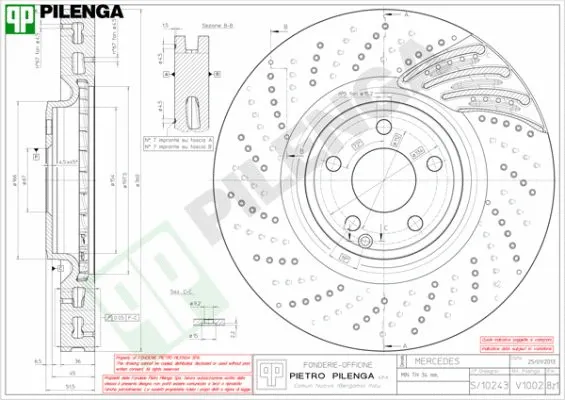 Disque de frein PILENGA V1002
