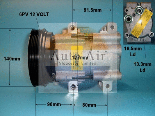 Compresseur, climatisation AUTO AIR GLOUCESTER 14-0234