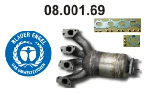 Catalyseur en coude EBERSPÄCHER 08.001.69