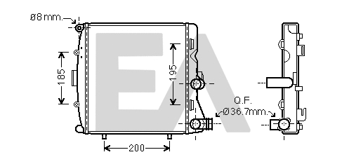 Radiateur, refroidissement du moteur EACLIMA 31R58014