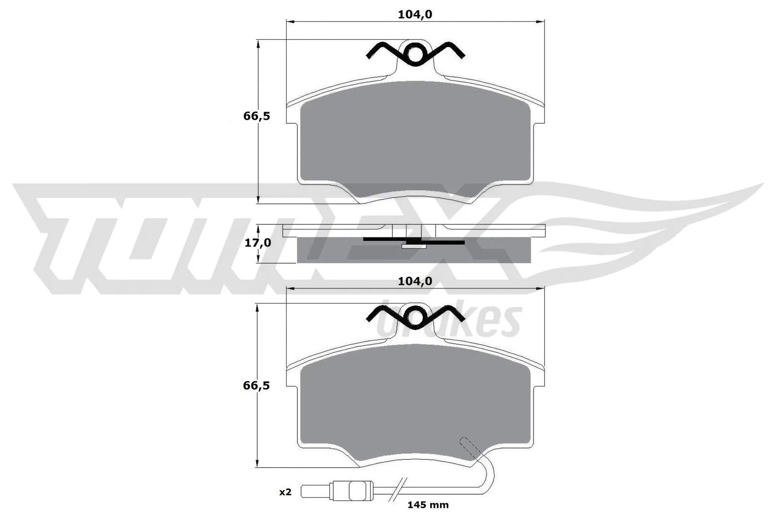 Kit de plaquettes de frein, frein à disque TOMEX Brakes TX 10-581