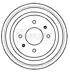 Tambour de frein BORG & BECK BBR7053