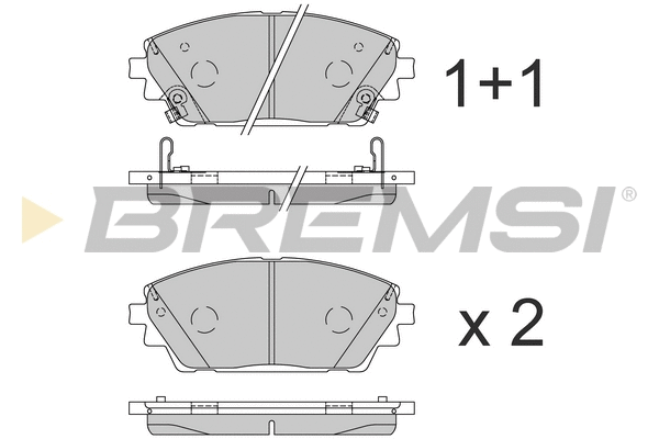 Kit de plaquettes de frein, frein à disque BREMSI BP3861