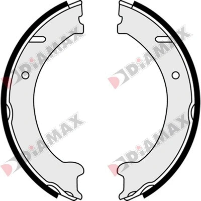 Jeu de mâchoires de frein, frein de stationnement DIAMAX N01319