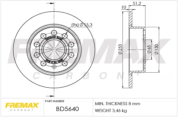 Disque de frein FREMAX BD-5640