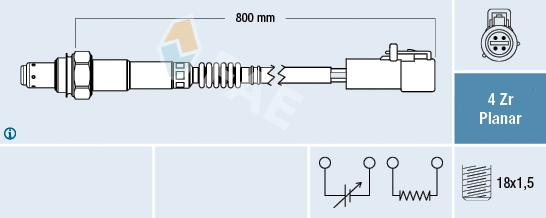 Sonde lambda FAE 77616