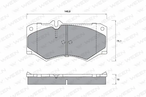 Kit de plaquettes de frein, frein à disque WEEN 151-1301