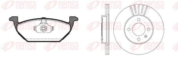 Kit de freins, frein à disques REMSA 8633.03