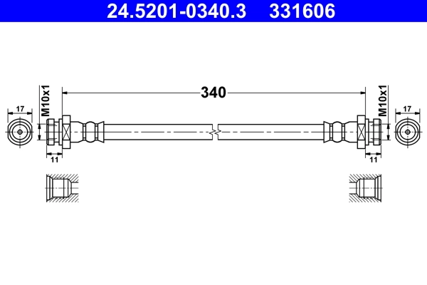 Flexible de frein ATE 24.5201-0340.3