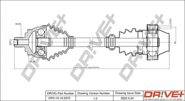 Arbre de transmission Dr!ve+ DP2110.10.0372