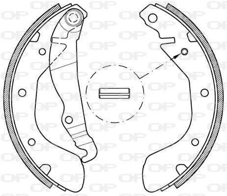 Jeu de mâchoires de frein OPEN PARTS BSA2138.00