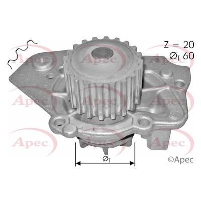 Pompe à eau, refroidissement du moteur APEC AWP1503