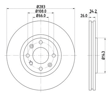 Disque de frein MTR 12108561