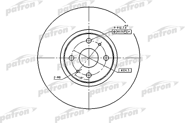 Disque de frein PATRON PBD4158
