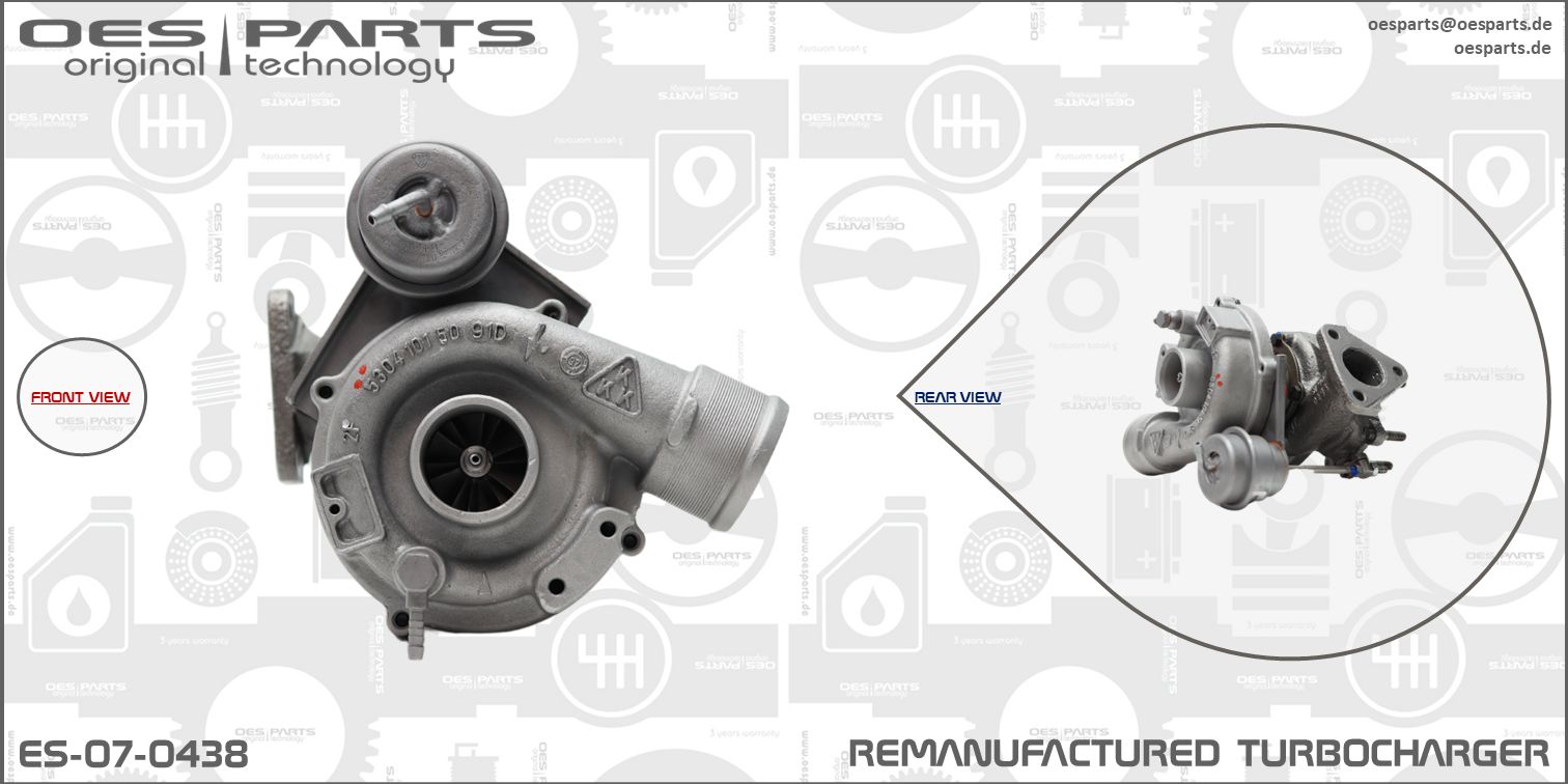 Turbocompresseur, suralimentation OES PARTS ES-07-0438