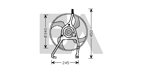 Ventilateur, refroidissement du moteur EACLIMA 33V10022