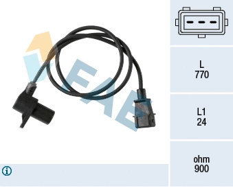 Capteur d'angle, vilebrequin FAE 79451