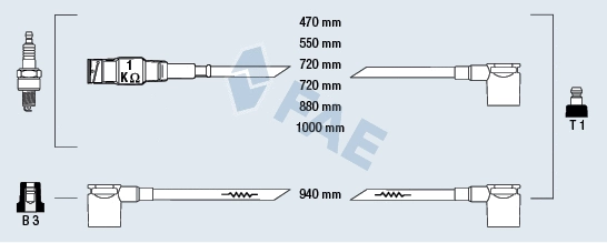 Kit de câbles d'allumage FAE 85050