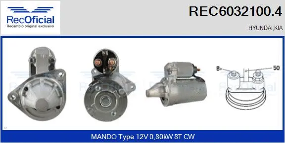 Démarreur RECOFICIAL REC6032100.4