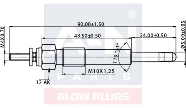 Bougie de préchauffage A-N PARTS A-N090186