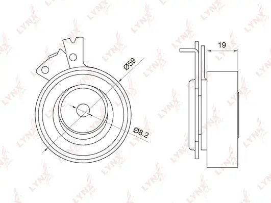 Poulie de tension, courroie crantée LYNXAUTO PB-1049