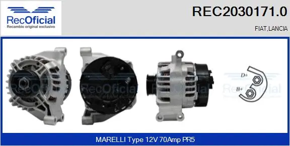 Alternateur RECOFICIAL REC2030171.0