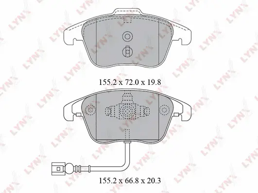 Kit de plaquettes de frein, frein à disque LYNXAUTO BD-8038