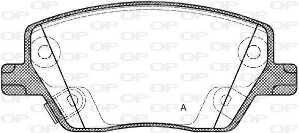 Kit de plaquettes de frein, frein à disque OPEN PARTS BPA1695.02