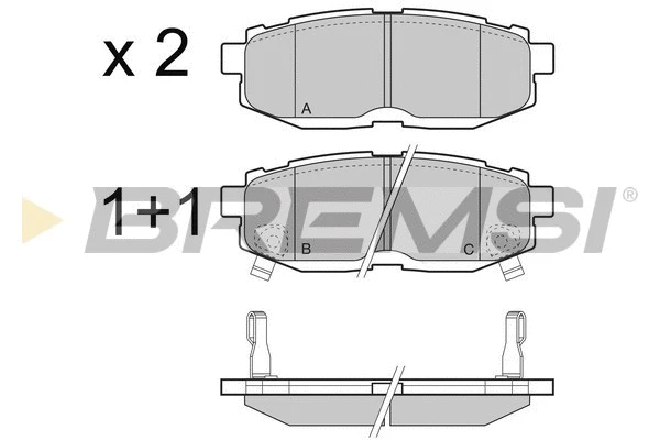 Kit de plaquettes de frein, frein à disque BREMSI BP3408
