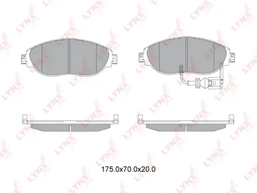 Kit de plaquettes de frein, frein à disque LYNXAUTO BD-8042