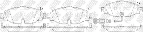 Kit de plaquettes de frein, frein à disque NiBK PN33005W