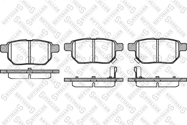 Kit de plaquettes de frein, frein à disque STELLOX 002 008-SX