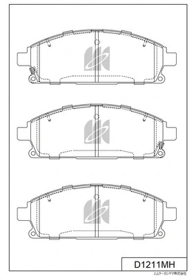 Kit de plaquettes de frein, frein à disque MK Kashiyama D1211MH