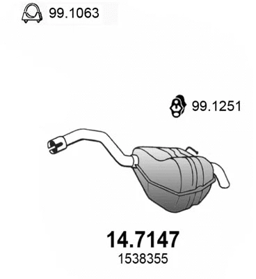 Silencieux arrière ASSO 14.7147