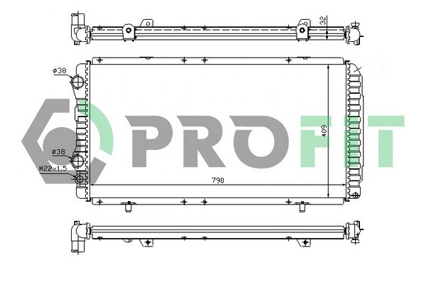 Radiateur, refroidissement du moteur PROFIT PR 0540N1