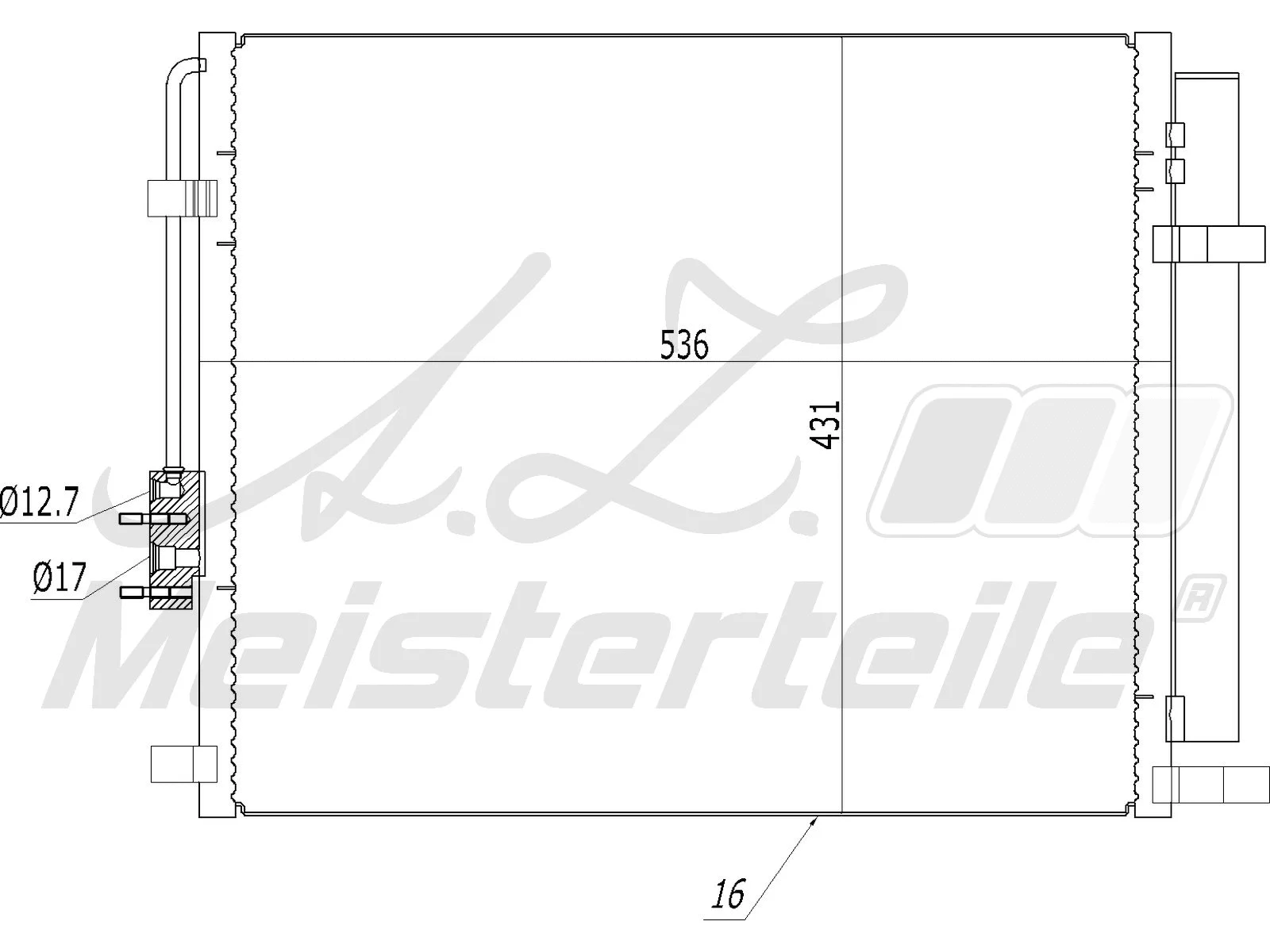Condenseur, climatisation A.Z. Meisterteile AZMT-45-030-1324