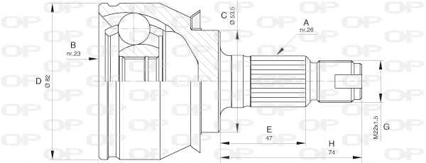 Jeu de joints, arbre de transmission OPEN PARTS CVJ5610.10
