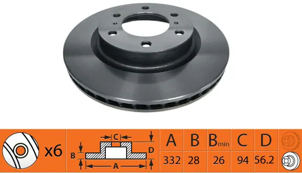 Disque de frein SB BR23132T