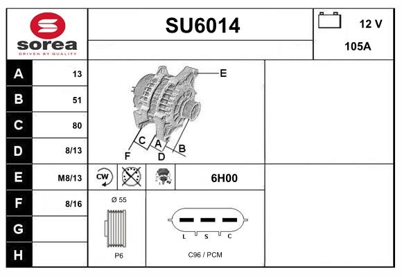 Alternateur SERA SU6014