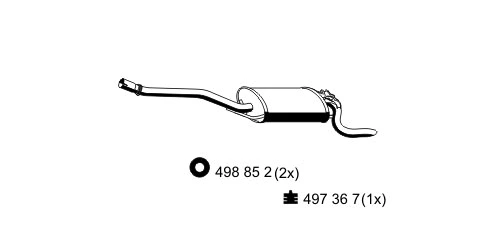 Silencieux arrière ERNST 353106