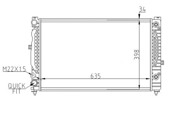 Radiateur, refroidissement du moteur HART 600 871