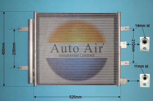 Condenseur, climatisation AUTO AIR GLOUCESTER 16-2037