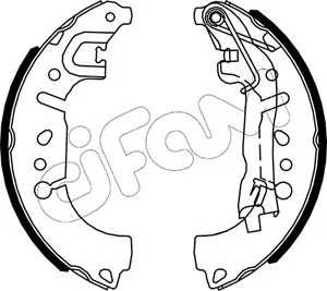 Jeu de mâchoires de frein CIFAM 153-653