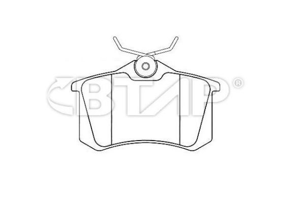 Kit de plaquettes de frein, frein à disque BTAP BVC206-292