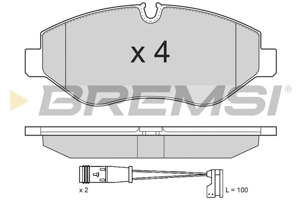 Kit de plaquettes de frein, frein à disque BREMSI BP3292