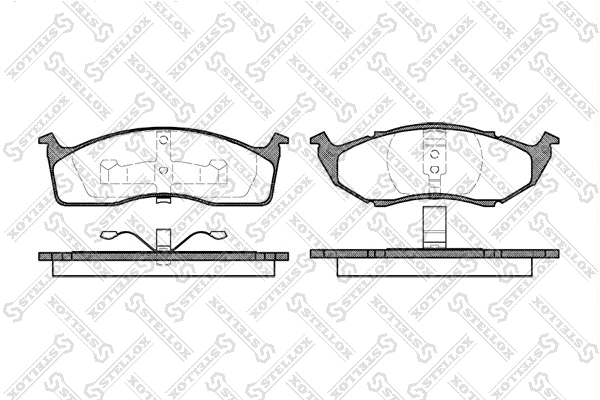 Kit de plaquettes de frein, frein à disque STELLOX 458 020B-SX