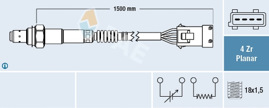 Sonde lambda FAE 77622