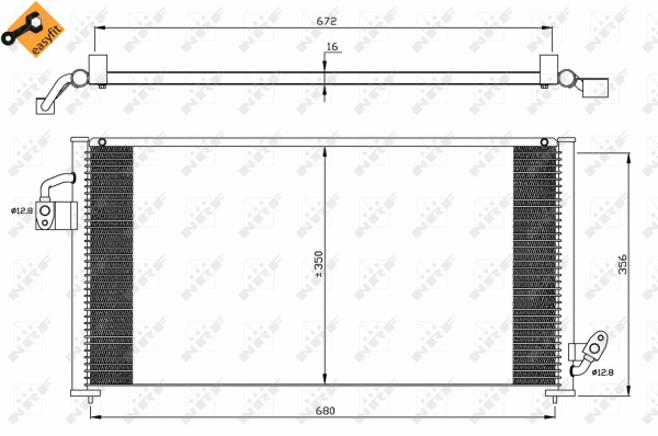 Condenseur, climatisation NRF 35523